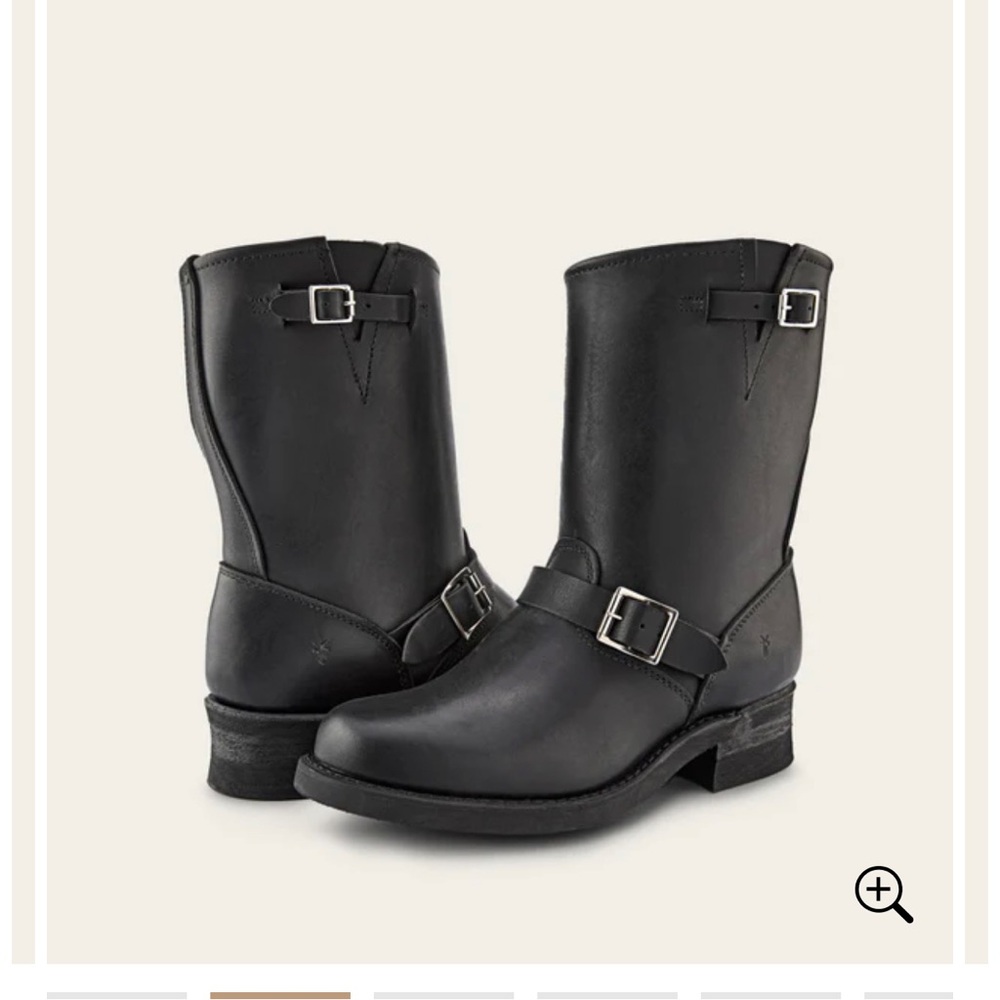 Frye Moto Black Leather Boots